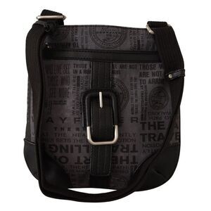 WAYFARER Travel Crossbody Bag Text Print Design Women Gray Crossbody Bags